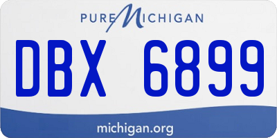 MI license plate DBX6899