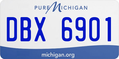MI license plate DBX6901