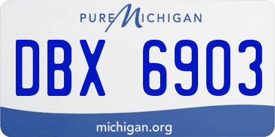 MI license plate DBX6903