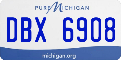 MI license plate DBX6908