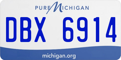 MI license plate DBX6914