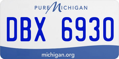 MI license plate DBX6930