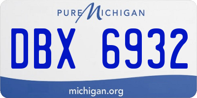 MI license plate DBX6932