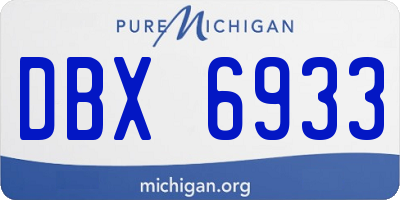 MI license plate DBX6933
