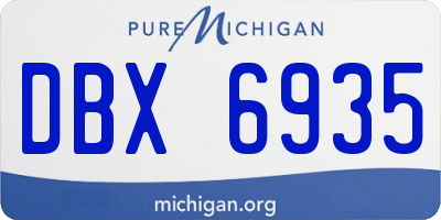 MI license plate DBX6935