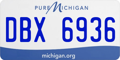 MI license plate DBX6936