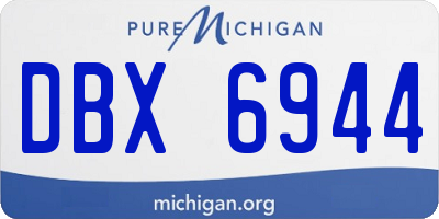 MI license plate DBX6944