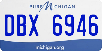 MI license plate DBX6946