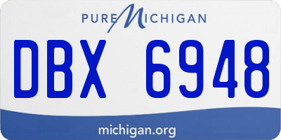 MI license plate DBX6948
