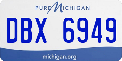 MI license plate DBX6949