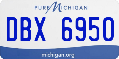 MI license plate DBX6950