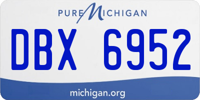 MI license plate DBX6952