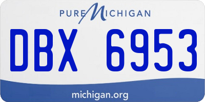 MI license plate DBX6953