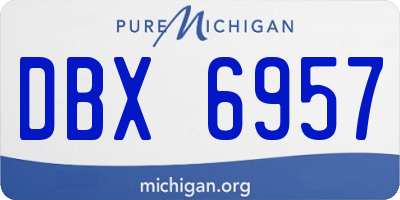 MI license plate DBX6957