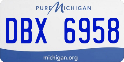 MI license plate DBX6958