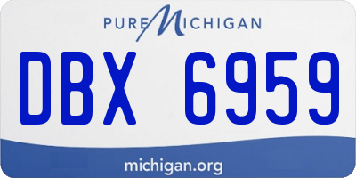 MI license plate DBX6959