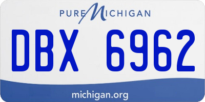 MI license plate DBX6962