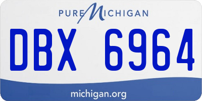 MI license plate DBX6964