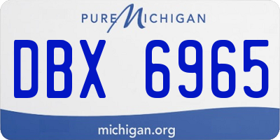 MI license plate DBX6965