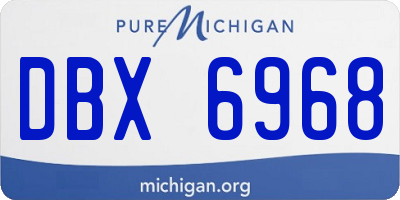 MI license plate DBX6968