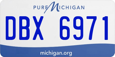 MI license plate DBX6971
