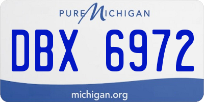 MI license plate DBX6972