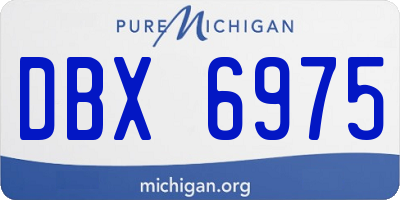 MI license plate DBX6975