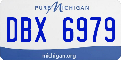 MI license plate DBX6979