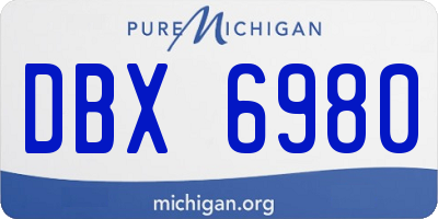 MI license plate DBX6980