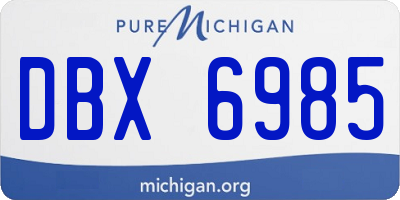 MI license plate DBX6985