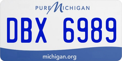 MI license plate DBX6989