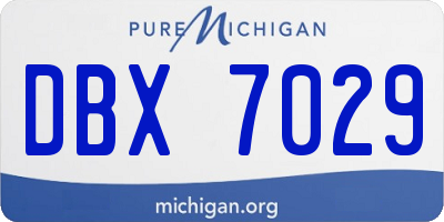 MI license plate DBX7029