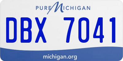 MI license plate DBX7041