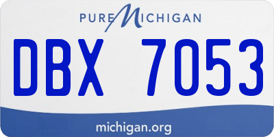 MI license plate DBX7053