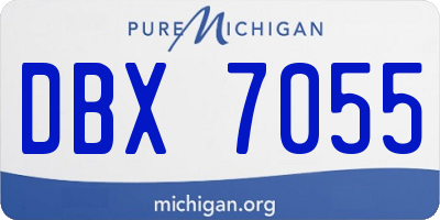 MI license plate DBX7055