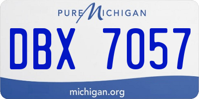 MI license plate DBX7057