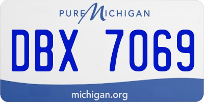 MI license plate DBX7069