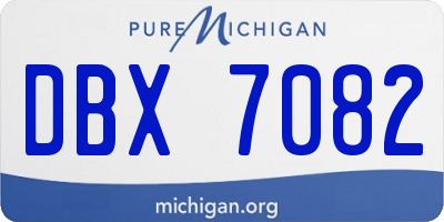 MI license plate DBX7082