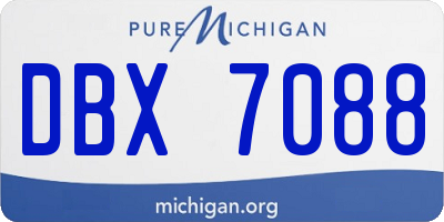 MI license plate DBX7088