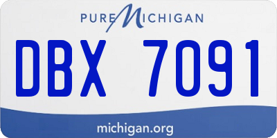 MI license plate DBX7091
