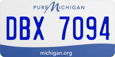 MI license plate DBX7094