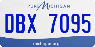 MI license plate DBX7095