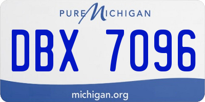 MI license plate DBX7096