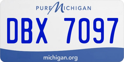 MI license plate DBX7097