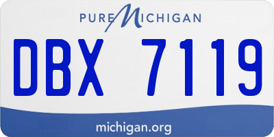 MI license plate DBX7119