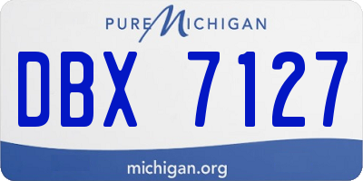 MI license plate DBX7127