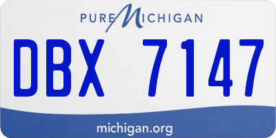 MI license plate DBX7147