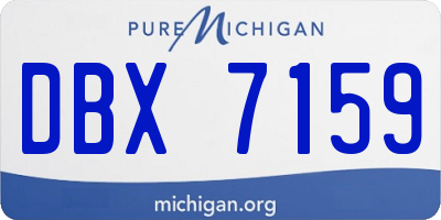MI license plate DBX7159