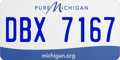 MI license plate DBX7167