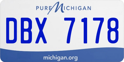 MI license plate DBX7178